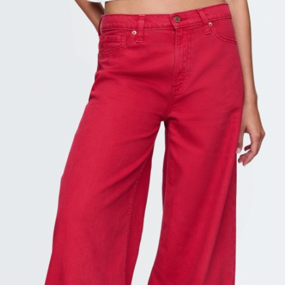 Gap Wide Leg Ultra Soft Denim NWT - sled red! - Picture 1 of 10